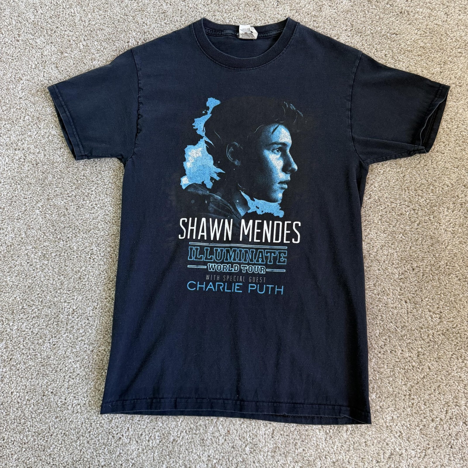 Shawn Mendes Illuminate World Tour Shirt Mens Small Charlie Puth Tee T-Shirt